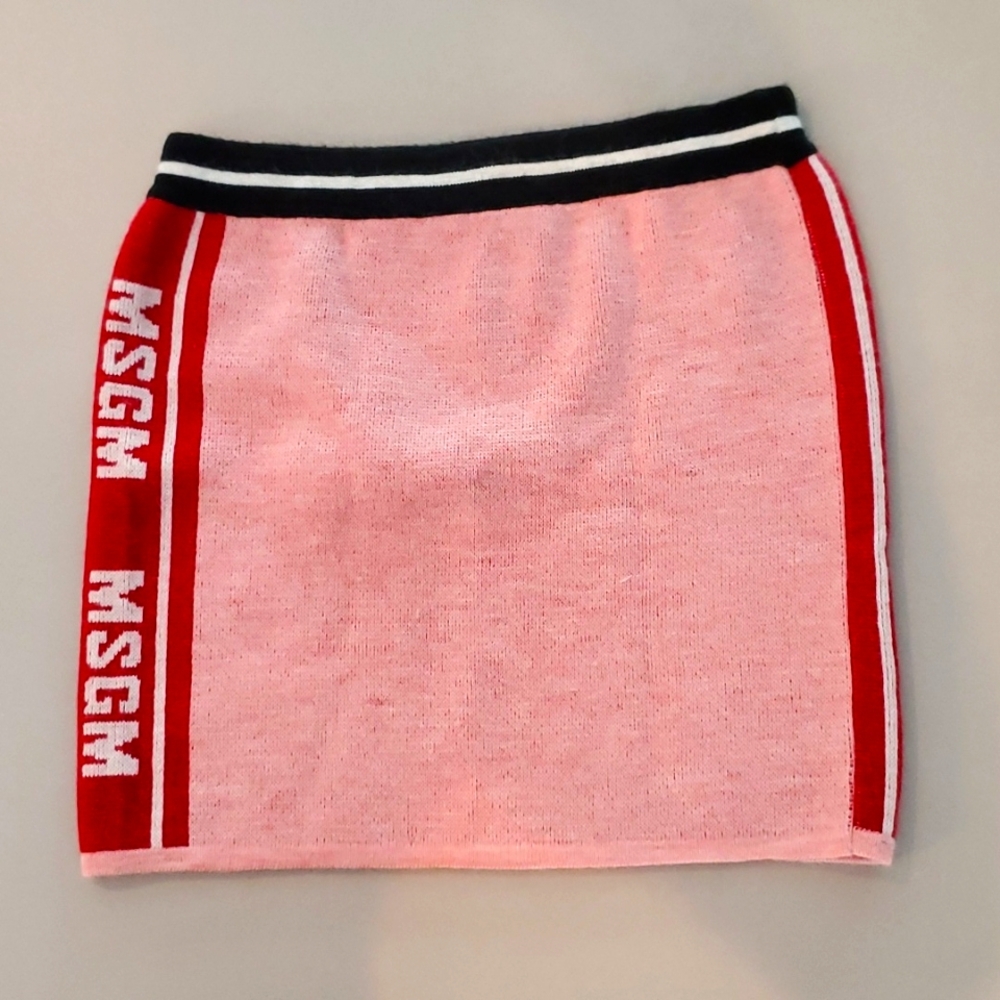 MSGM Girls Knitted Logo Skirt